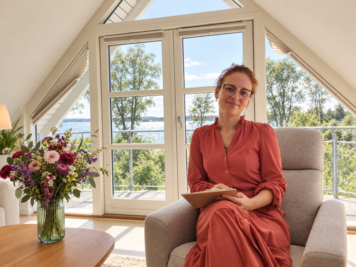 Yulia Hofman Laursen, terapeut på Orø, i sin klinik